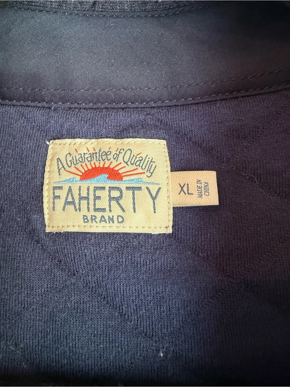 Faherty Men’s Epic Quilted Fleece CPO Shirt Jacket - Navy Melange sz XL